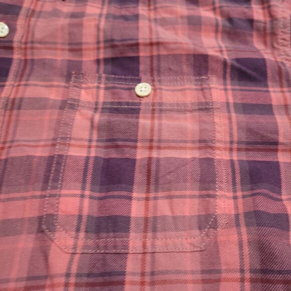 NWT Grayers Classic Plaid Button-Up Short Sleeve Shirt Red 2XL - Picture 9 of 11